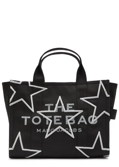 Marc Jacobs The Tote Medium Embroidered Canvas Tote In Black