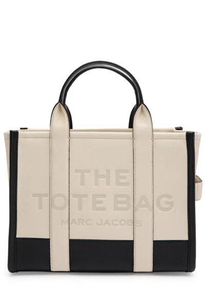 Marc Jacobs The Tote Medium Panelled Leather Tote In Ivory