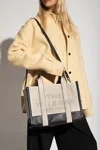 Marc Jacobs The Colorblock Medium Leather Tote Bag In Cream