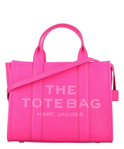 Marc Jacobs The Leather Medium Tote Bag In Pink