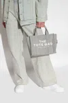 Marc Jacobs Medium Logo Canvas Tote Bag In Gray