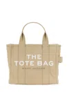 Marc Jacobs Tote Bag With Detachable Strap And Bold Lettering In Beige