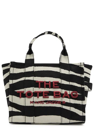 Marc Jacobs The Tote Small Canvas Tote In Black And White