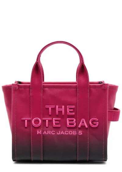 Marc Jacobs The Tote Small Dégradé Coated Canvas Tote In Black