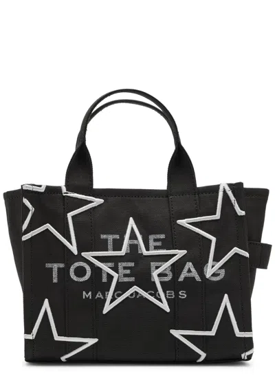MARC JACOBS MARC JACOBS THE TOTE SMALL EMBROIDERED CANVAS TOTE