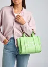 Marc Jacobs The Leather Small Tote Bag Peppermint In Mint