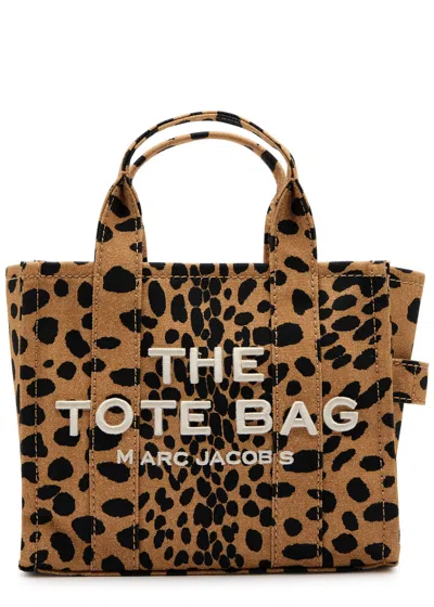 Marc Jacobs The Tote Small Leopard Canvas Tote In Black