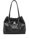 Marc Jacobs The Tote Suede Leather Shoulder Bag In Black