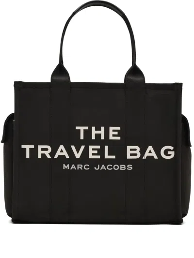 Marc Jacobs "the Travel Tote" Color Tote Bag In Black