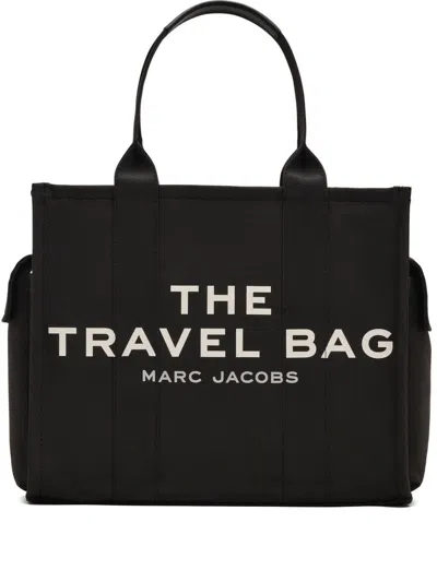 Marc Jacobs The Travel Tote Cotton Handbag In Black