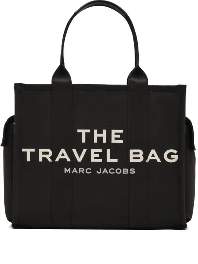 Marc Jacobs The Travel Tote Cotton Handbag In Black