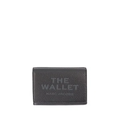 Marc Jacobs The Trifold Wallet - Leather - Black In Grey