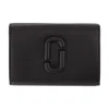 Marc Jacobs The Leather J Marc Tri-fold Wallet In Black