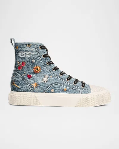 Marc Jacobs The Trinket Charm High-top Sneakers In Blue