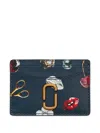 Marc Jacobs The Trinket Printed Leather Card Holder In Green