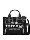 Marc Jacobs The Trompe Loeil Cargo Canvas Medium Tote Bag In Black