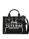 Marc Jacobs The Trompe Loeil Cargo Canvas Medium Tote Bag In Black