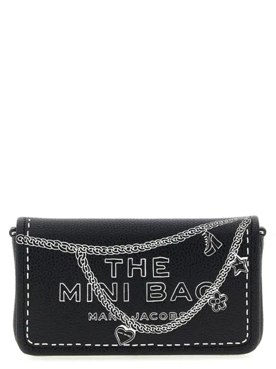 Marc Jacobs The Trompe Loeil Leather Mini Crossbody Bag In Black