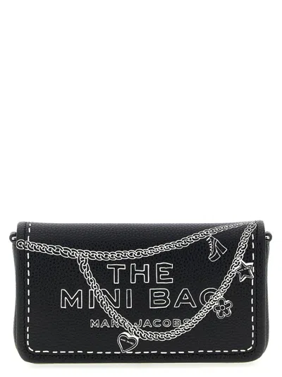 Marc Jacobs 'the Trompe L'oeil Leather Mini' Crossbody Bag In Black