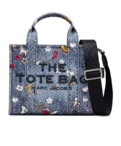 Marc Jacobs The Trompe L'oeil Trinket Small Tote Bag In Blue