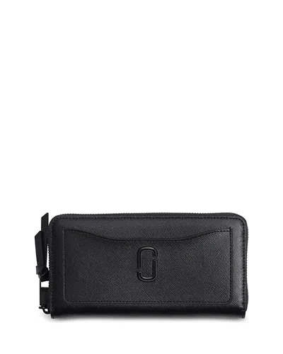 Marc Jacobs The Utility Snapshot Tonal Continental Wallet In Black/shiny Black