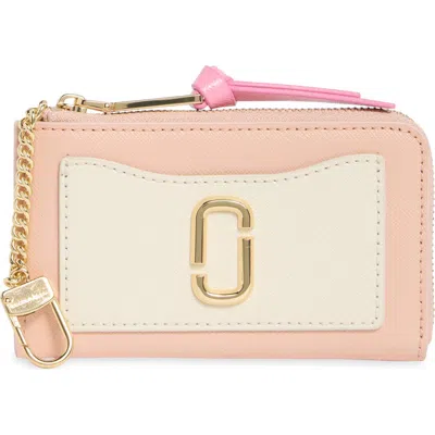 Marc Jacobs The Utility Snapshot Top Zip Card Case In Rose Multi
