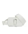 Marc Jacobs Snapshot Logo Shoulder Bag In White