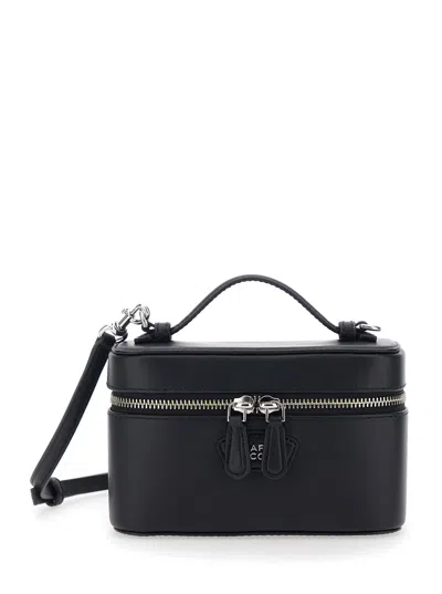 Marc Jacobs The Vanity Bag Black Crossbody Bag With Removable Shoulder Strap And Logo Lettering On The Front In 