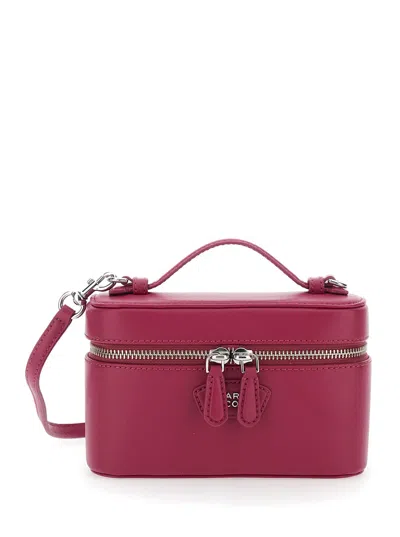 Marc Jacobs The Vanity Bag Pink Crossbody Bag With Removable Shoulder Strap And Logo Lettering On The Front In L