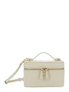 Marc Jacobs The Vanity Bag White Crossbody Bag With Removable Shoulder Strap And Logo Lettering On The Front In 