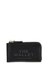 Marc Jacobs The Leather Top Zip Multi Wallet In Black Leather
