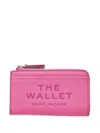 Marc Jacobs The Leather Top Zip Multi Wallet In Bow Pink