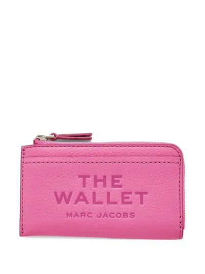 Marc Jacobs The Leather Top Zip Multi Wallet In Bow Pink