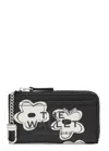 Marc Jacobs The Wallet Floral-print Leather Wallet In Black And White