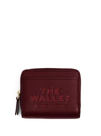Marc Jacobs The Wallet Mini Compact Wallet In Burgundy Leather