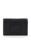 Marc Jacobs 'the Wallet Trifold' Black Wallet With Engraved Logo On The Front