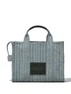 Marc Jacobs Women's The Washed Monogram Denim Medium Tote Bag In Blue