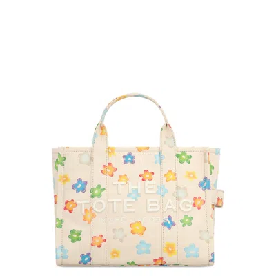 MARC JACOBS MARC JACOBS THE WILD DAISY CANVAS MEDIUM TOTE BAG