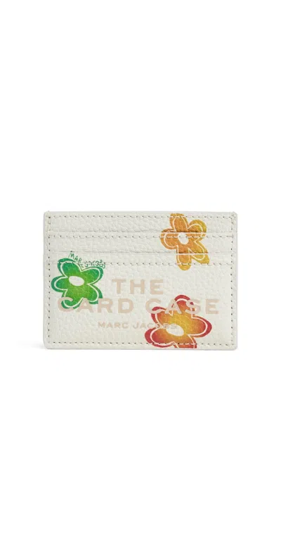 Marc Jacobs The Wild Daisy Leather Card Case White Multi