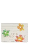Marc Jacobs The Wild Daisy Leather Card Holder In White