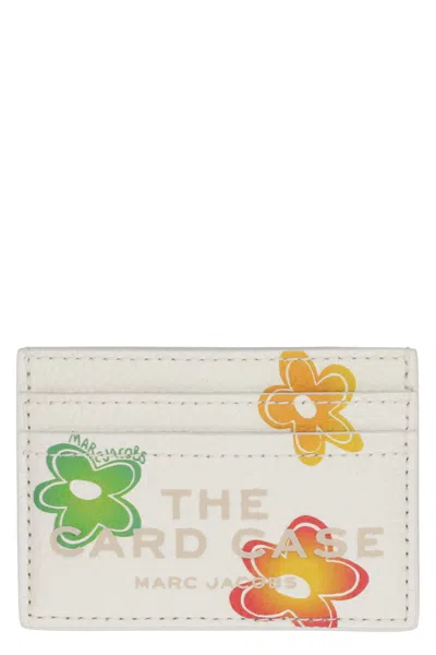 Marc Jacobs The Wild Daisy Leather Card Holder In White
