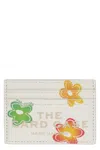 Marc Jacobs The Wild Daisy Leather Card Holder In White