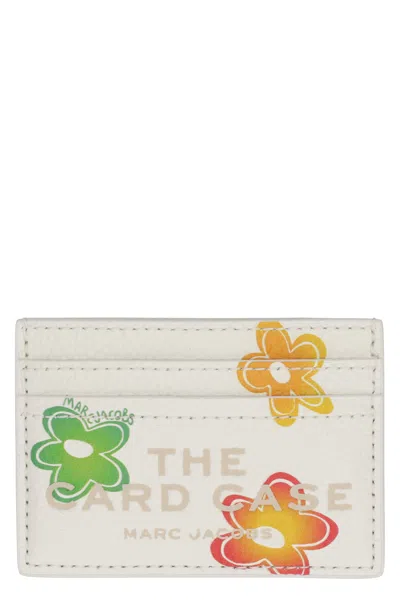 Marc Jacobs The Wild Daisy Leather Card Holder In White
