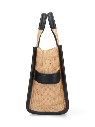 Marc Jacobs The Woven Small Tote Shopping Bag In Beige