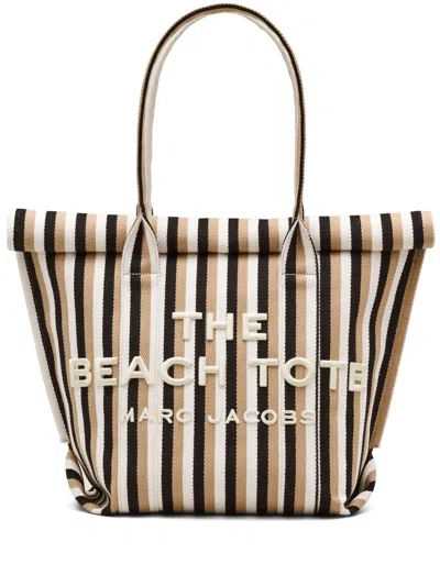 Marc Jacobs The Woven Stripe Beach Tote Bag In 中性色