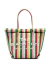 Marc Jacobs The Woven Stripe Tote Tasche In Grün