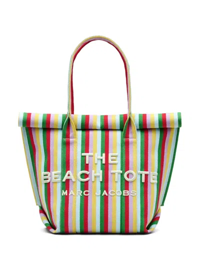 Marc Jacobs The Woven Stripe Tote Tasche In Grün