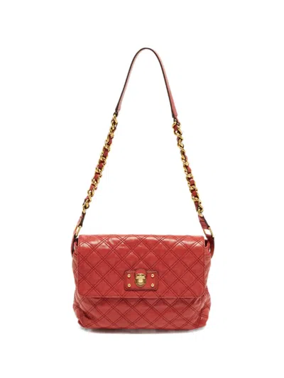 Pre-owned Marc Jacobs The Xl Quilted Shoulder Bag In Red