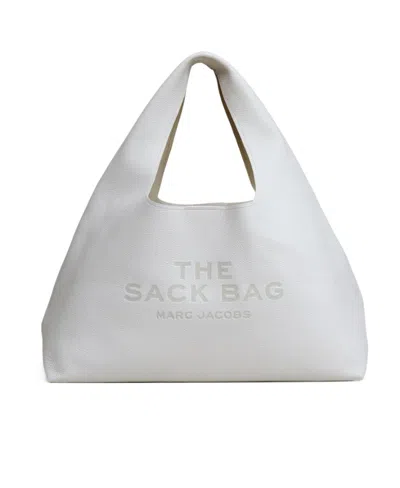Marc Jacobs The Sack Grained Leather Shoulder Bag In White