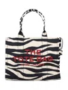 MARC JACOBS MARC JACOBS THE ZEBRA CANVAS LARGE TOTE BAG